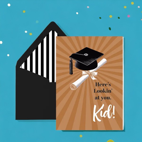 Here's Lookin' At You, Kid! - Graduation Greeting Card - Mellow Monkey