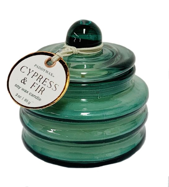 Cypress Fir Green Glass Candle - 3 oz. - Mellow Monkey