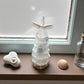 Sea Glass Christmas Tree With Starfish - 6 In. - Hint of Teal - Mellow Monkey