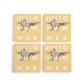 Hello Summer - Winnie the Pooh Themed Coasters - Set of 4 - Mellow Monkey