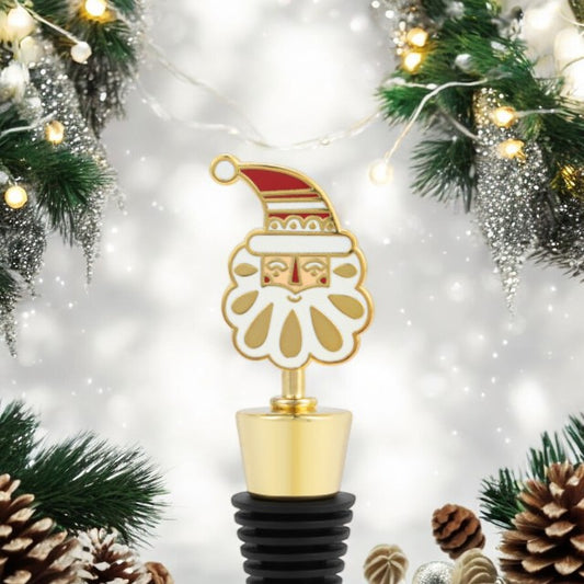 Santa - Metal Bottle Stopper - Mellow Monkey