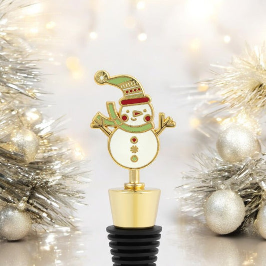 Snowman - Metal Bottle Stopper - Mellow Monkey