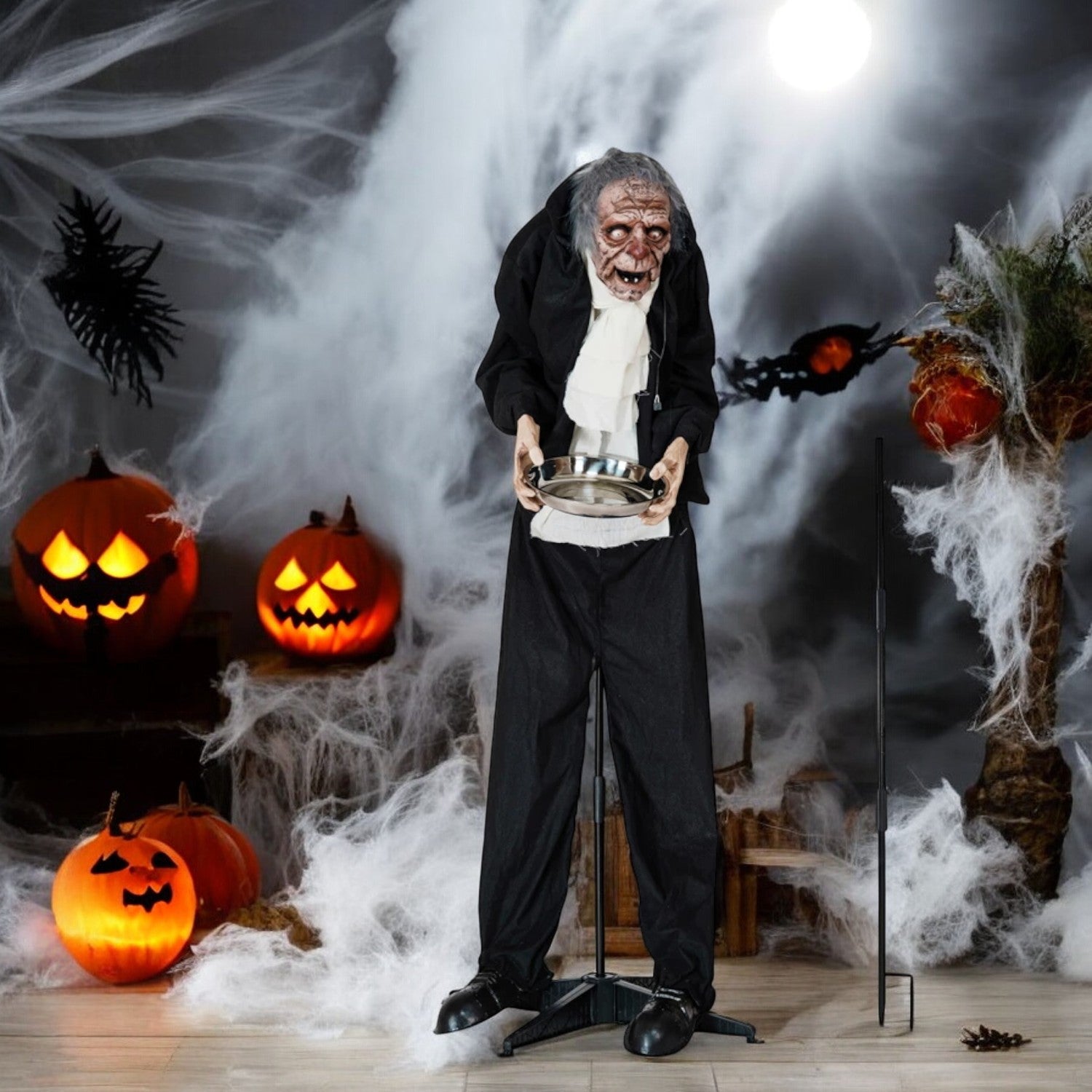 Motion Activated Standing Animated Butler with Lights & Sound - 62-in ...