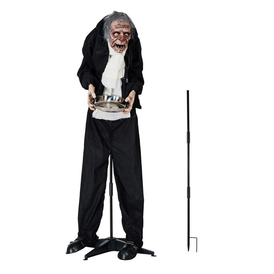 Motion Activated Standing Animated Butler with Lights & Sound - 62-in ...