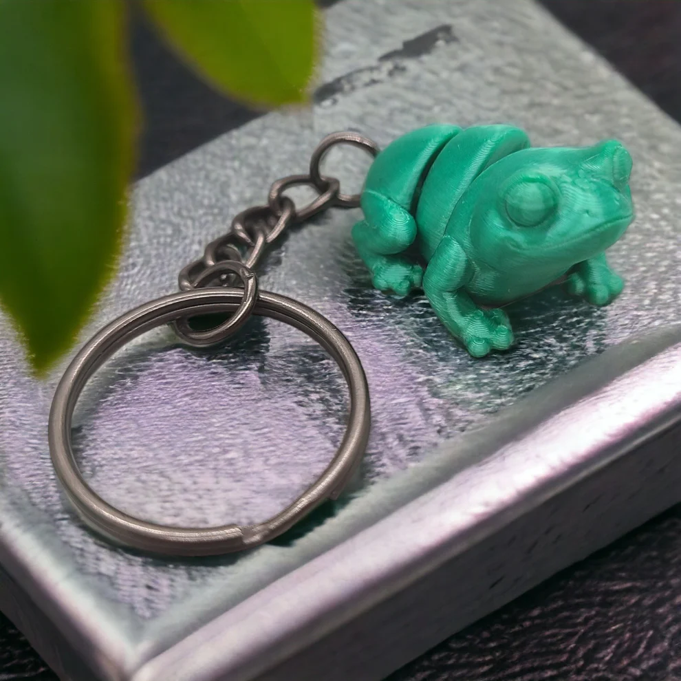 Froggie - 3D Printed Key Chain - 1-3/4-in - Mellow Monkey