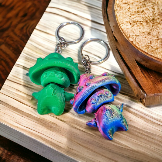 Mushroom Pixie - 3D Printed Key Chain - 2-1/4-in - Mellow Monkey