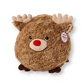 Mellow Monkey Jingle the Reindeer large round plush toy with soft brown fur and a bright red nose.