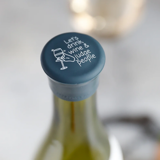Let's Drink Wine and Judge People - Capabunga Wine Bottle Top Seal - Mellow Monkey