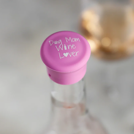 Dog Mom, Wine Lover - Capabunga Wine Bottle Top Seal - Mellow Monkey