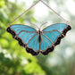 Blue Morpho Butterfly Suncatcher - 7-in - Mellow Monkey