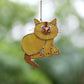 Tan Cat Suncatcher - 7-in - Mellow Monkey
