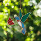 Hummingbird with Red Flower Suncatcher - 7-in - Mellow Monkey