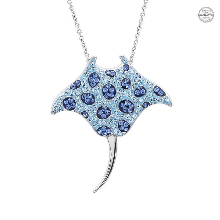 Sterling Silver Swarovski Sting Ray Necklace - Mellow Monkey