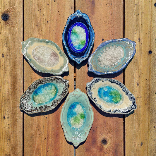 Down To Earth Pottery - Artisan Hand Made Glazed Pottery - Large Oval Dish