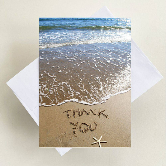 Thank You With Starfish Blank Greeting Card - 5x7-in - Mellow Monkey
