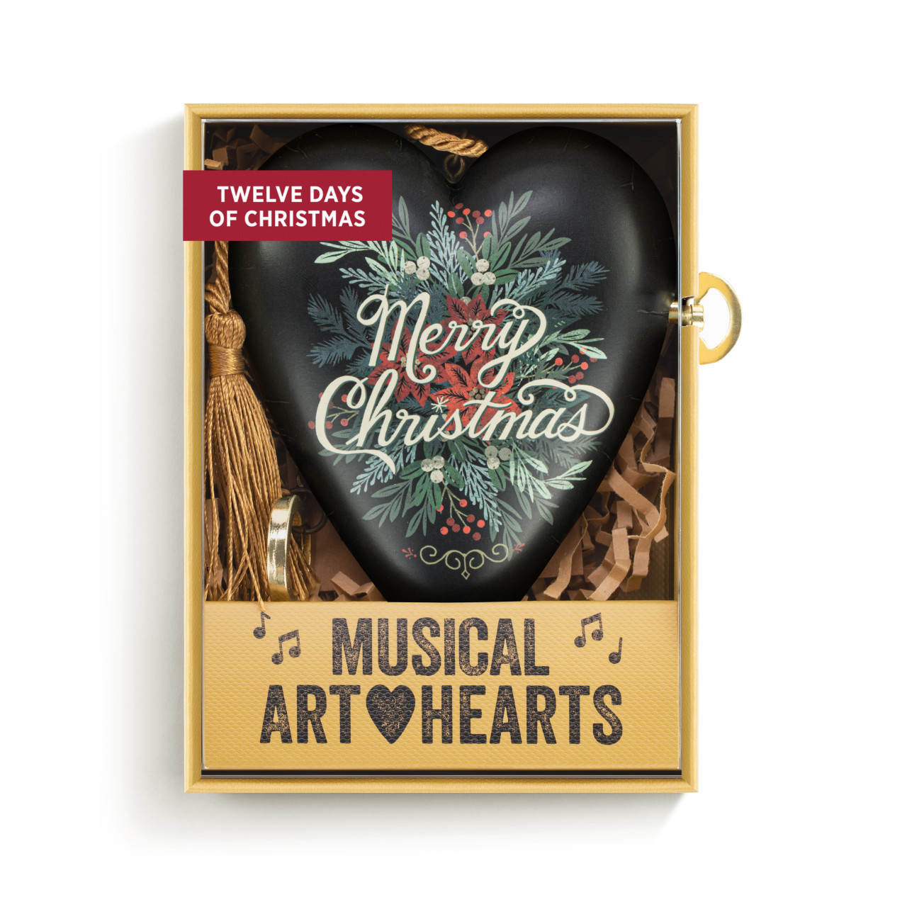 Merry Christmas - Twelve Days of Christmas - Musical Art Heart - Mellow Monkey