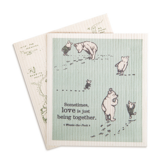 Being Together - Winnie the Pooh Themed Swedish Dishcloths - Mellow Monkey