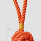 Jax & Bones Orange Celtic Monkey Knot Tie Rope Toy - 5-in - Mellow Monkey