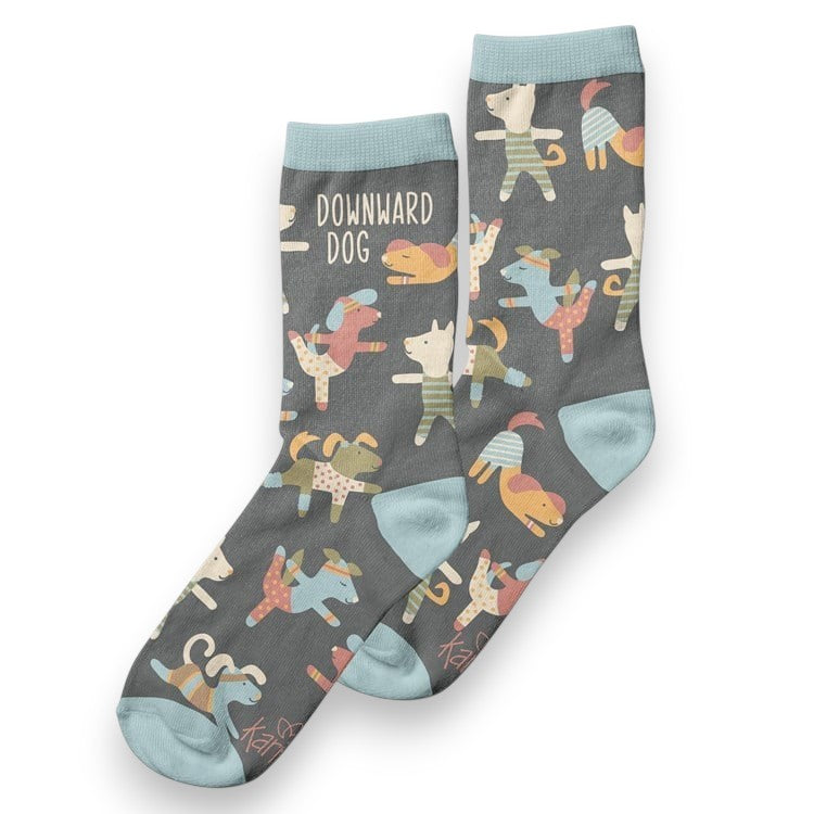 Downward Dog Crew Socks - Mellow Monkey