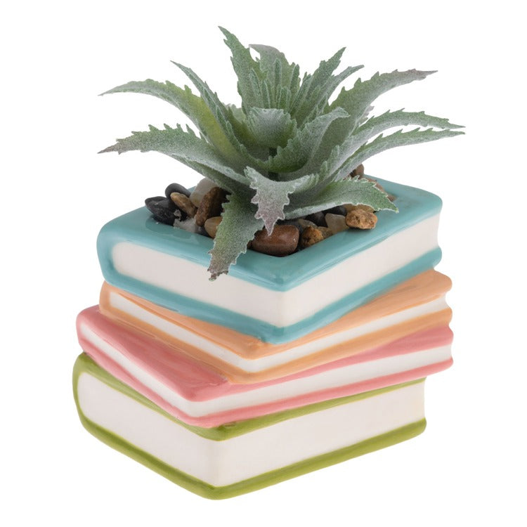 SHAPED SUCCULENT POT  BOOKS (S26)