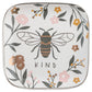 FLORA SQUARE TRINKET TRAY  LARGE BEE (S22)