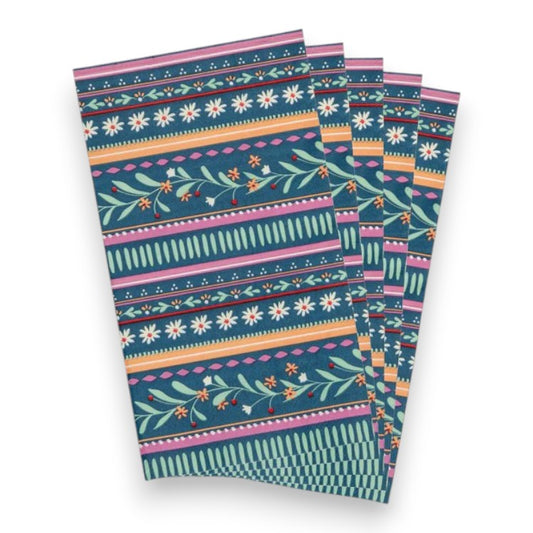 Striped Floral - Guest Towel - Paper Napkins