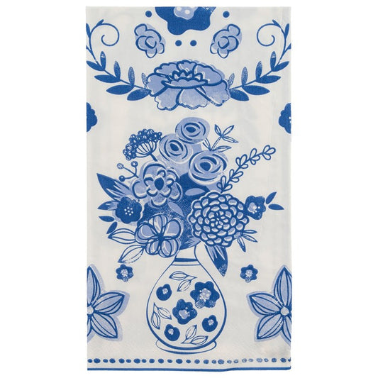 GUEST TOWEL PAPER NAPKIN  BLUE & WHITE (H25)