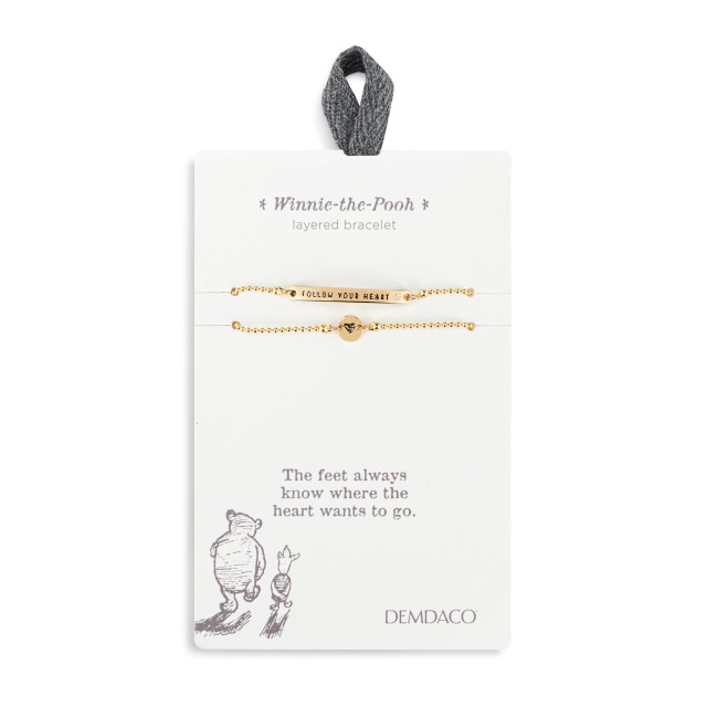 Follow Your Heart - Winnie the Pooh Inspired Layered Bracelet - Mellow Monkey