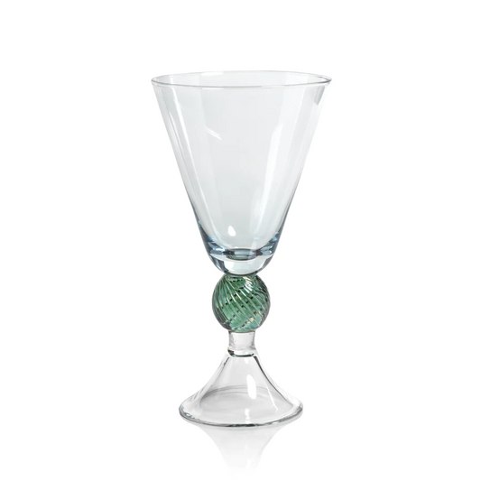 Cassis Vintage Stem Glass - Blue - Mellow Monkey