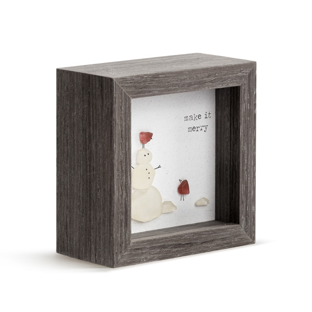 Make it Merry - Sharon Nowlan Shadow Box - 4 x 4 in - Mellow Monkey