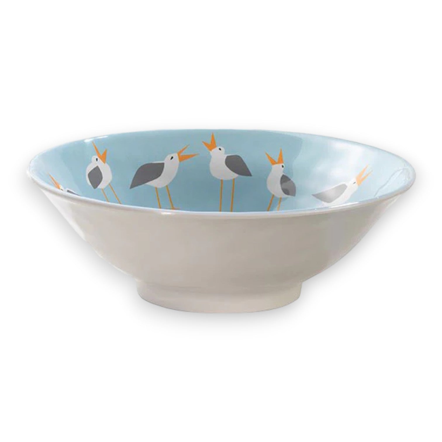 Seagulls Melamine Salad Bowl - 7-1/4-in - Mellow Monkey