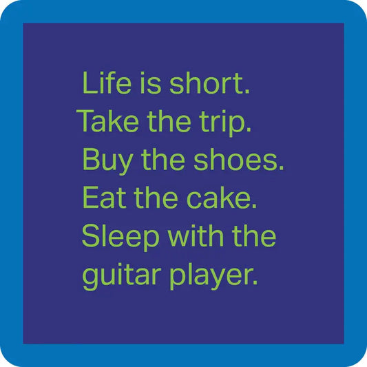 Life Is Short. Take The Trip - Coaster - 4-in - Mellow Monkey