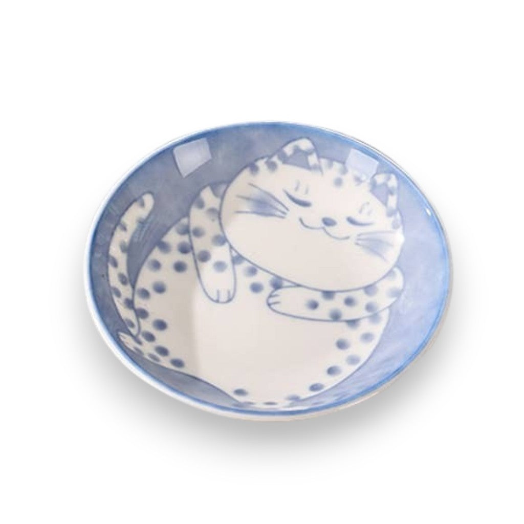 Lucky Cat Ceramic Trinket Dish - 4-in - Mellow Monkey