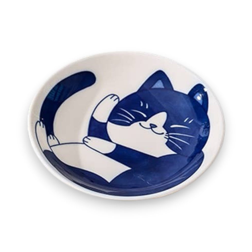 Lucky Cat Ceramic Trinket Dish - 4-in - Mellow Monkey
