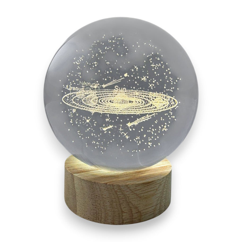 Solar System Night Light – Glass Orb - 3-in - Mellow Monkey