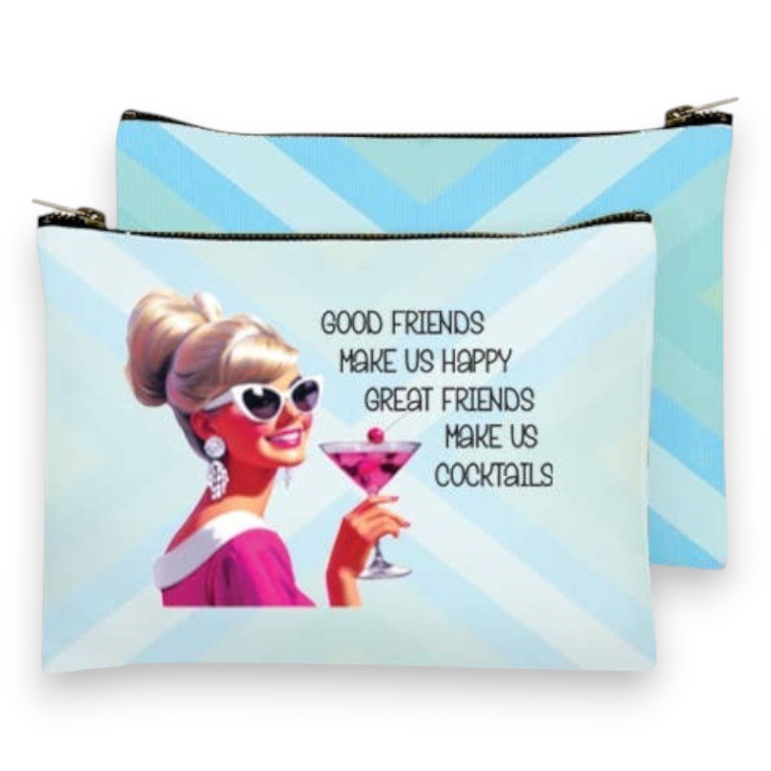 Good Friends Make Us Happy - Zippered Bag - Mellow Monkey