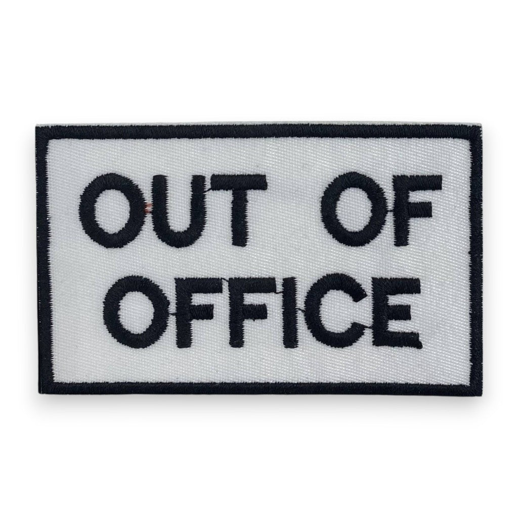 Out Of Office - Embroidered Iron on Patch - 3-1/4-in - Mellow Monkey