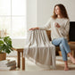 Cotton Chenille Throw with Fringe - 60-in - Mellow Monkey