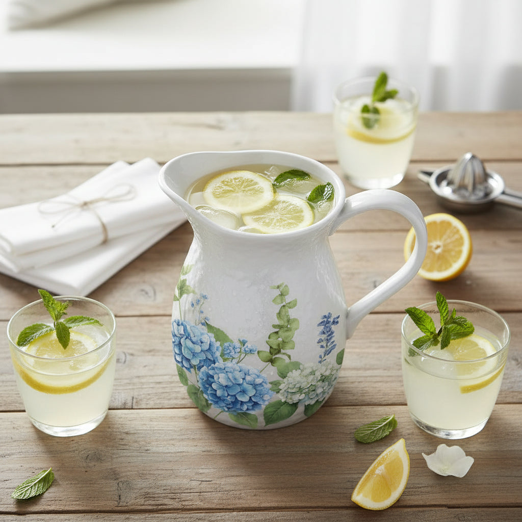 Hydrangea Pitcher - 2-qt - Temp-tations – Mellow Monkey