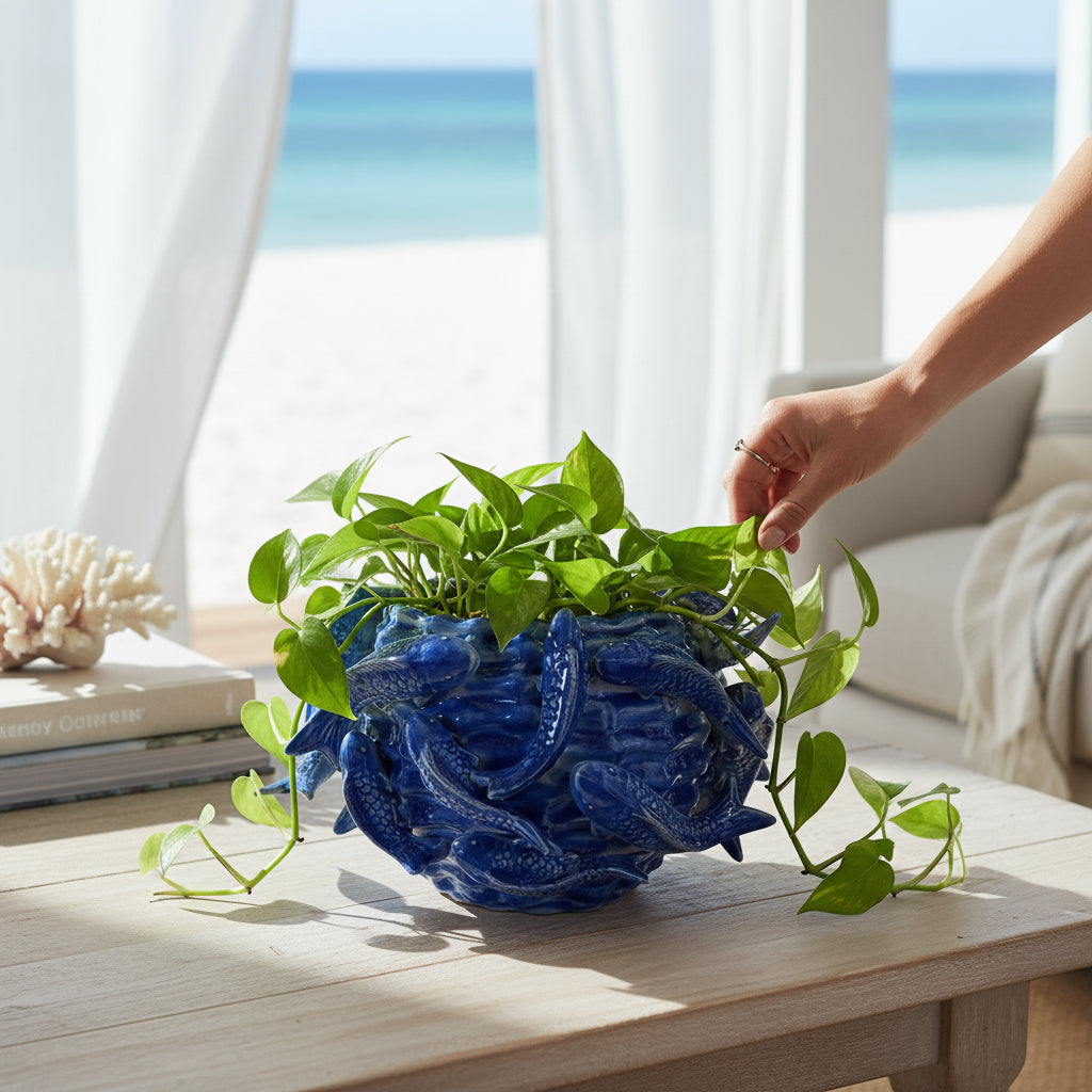 3D Fish Handmade Planter - 10-in - Mellow Monkey