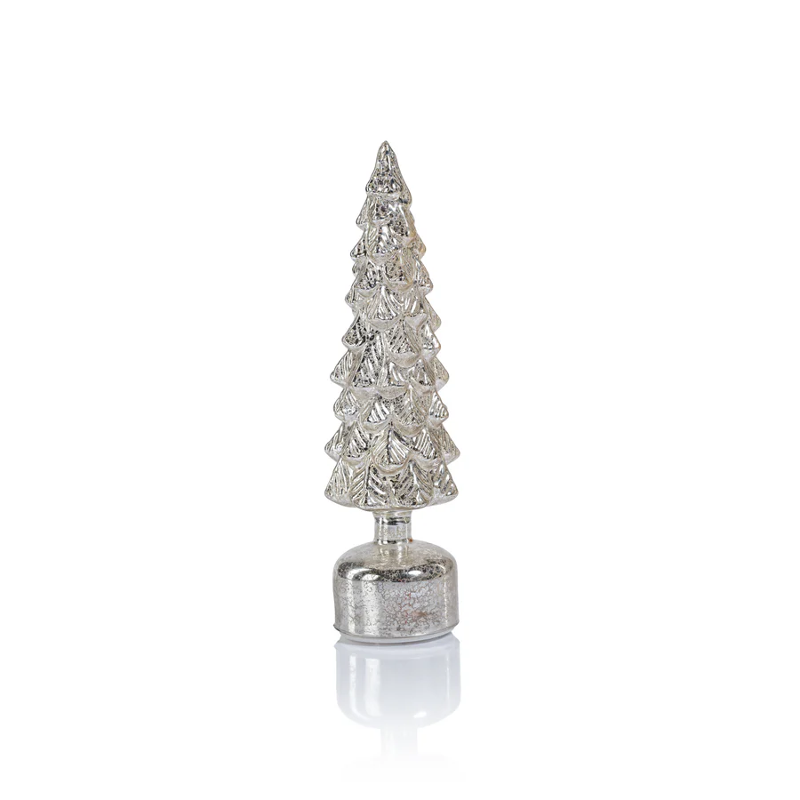 Mountain Pine Rotating LED Tree - Antique Silver - Mellow Monkey