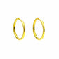 Mellow Monkey 18k gold plated vermeil hoop earrings, lightweight and sparkly accent jewelry.