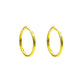 Mellow Monkey 18k gold plated vermeil hoop earrings, lightweight and sparkly.