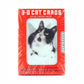 Mellow Monkey 3D lenticular playing cards featuring a black and white cat on the red packaging