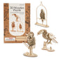 Mellow Monkey 3D laser cut wooden puzzle bundle pack featuring a toucan, owl, and parrot. Natural wood.