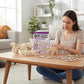 Mellow Monkey 3D Wooden Puzzle Bundle Pack with 6 assorted wild animals including a squirrel, elephant, crocodile, and lion.