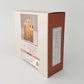 Mellow Monkey set of 3 amber flameless LED pillar candles in glass holders with remote and timer in retail packaging