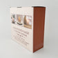 Mellow Monkey set of three amber flameless LED glass pillar candles in retail packaging with remote and timer