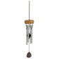 Mellow Monkey amethyst mini healing wind chime with wooden canopy and aluminum alloy tubes for garden decor