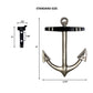 Mellow Monkey nickel silver anchor door knocker with dimensions shown in a technical diagram